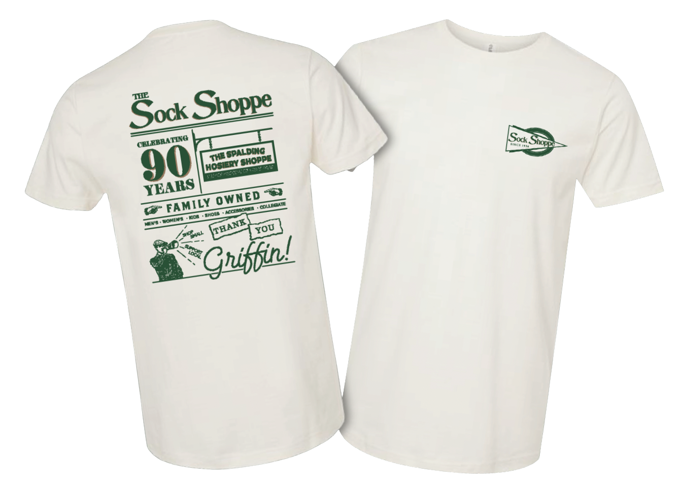 90th Anniversary commemorative Sock Shoppe T-shirt